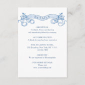 Carte D'accompagnement Victorian Ornate Grace Floral Blue Détails du Mari (Devant)