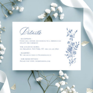 Carte D'accompagnement Victorian Ornate Grace Floral Détails du Mariage