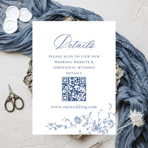 Carte D'accompagnement Victorian Ornate Grace Mariage QR code Détails