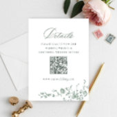 Carte D'accompagnement Victorian Ornate Grace Mariage QR code Détails