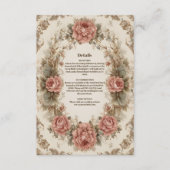 Carte D'accompagnement Victorian Royal Elegance Mariage (Devant)