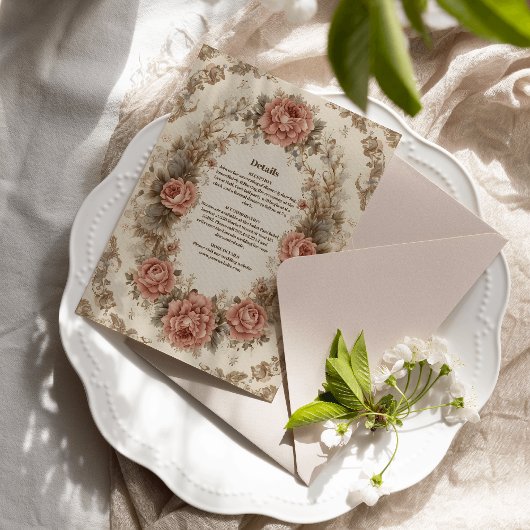 Carte D'accompagnement Victorian Royal Elegance Mariage