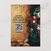 Carte D'accompagnement Victorian Steampunk Elegance Mariage (Dos)