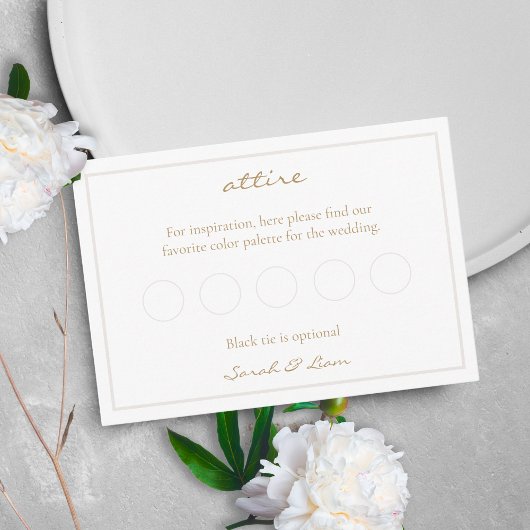 Carte D'accompagnement Vide Code vestimentaire complet Pastels Mariage RS