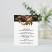 Carte D'accompagnement Vieux Mariage Floral Mondial (Debout devant)