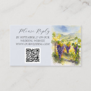 Carte D'accompagnement Vignoble rustique Destination Grappes Citrons Mari