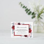 Carte D'accompagnement Vin de Bourgogne Dusty Bleu Ardoise Réception de m (Debout devant)