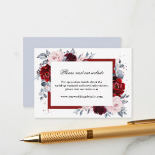 Carte D'accompagnement Vin de Bourgogne Dusty Bleu Ardoise Réception de m