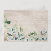 Carte D'accompagnement Vin Forêt de bois Végétation Déchets Raffle (Dos)