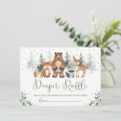 Carte D'accompagnement Vin Forêt de bois Végétation Déchets Raffle (Debout devant)