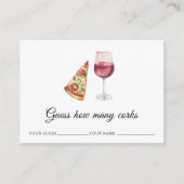 Carte D'accompagnement Vin & Pizza - Combien de lièges jeu de nage (Devant)