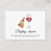 Carte D'accompagnement Vin & Pizza Douche d'affichage (Devant)