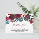 Carte D'accompagnement Vin rouge Bourgogne Mariage Wishing well (Debout devant)