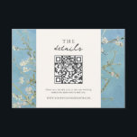 Carte D'accompagnement Vincent Van Gogh Almond Blossom Floral Mariage<br><div class="desc">Mini-mariage détails carte boîtier avec Vincent Van Gogh Almond Blossom arrière - plan et design graphique simple et chic.</div>