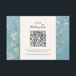 Carte D'accompagnement Vincent Van Gogh Almond Blossom Floral Mariage<br><div class="desc">Mini-mariage détails carte boîtier avec Vincent Van Gogh Almond Blossom arrière - plan et design graphique simple et chic.</div>