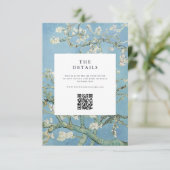 Carte D'accompagnement Vincent Van Gogh Almond Blossom Floral Mariage (Debout devant)