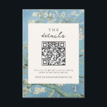 Carte D'accompagnement Vincent Van Gogh Almond Blossom Floral Mariage<br><div class="desc">Mini-mariage détails carte boîtier avec Vincent Van Gogh Almond Blossom arrière - plan et design graphique simple et chic.</div>