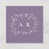 Carte D'accompagnement Vine Scroll Mariage Détails du site web Purple (Dos)