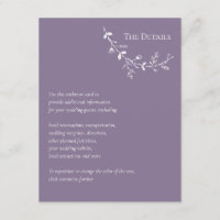 Vine Scroll Mariage Dusty Purple Détails