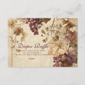 Carte D'accompagnement Vineyard Grape Floral Diapper Raffle  (Devant)