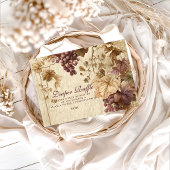 Carte D'accompagnement Vineyard Grape Floral Diapper Raffle 
