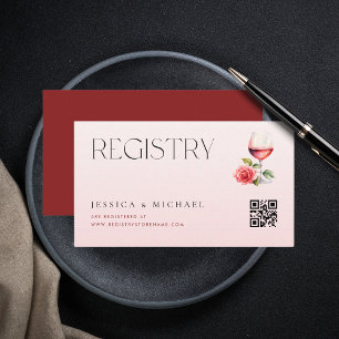 Carte D'accompagnement Vino Before Vows Vine Thème Fête des mariées Regis