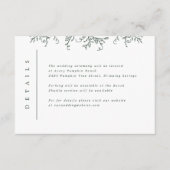 Carte D'accompagnement Vins citrouilles Monogramme Mariage Insertion (Devant)