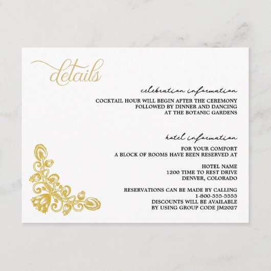 Carte D'accompagnement Vintage (Devant)