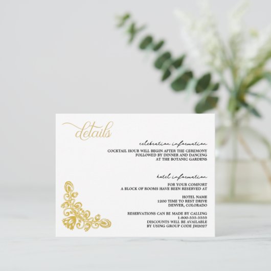 Carte D'accompagnement Vintage (Debout devant)