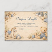 Carte D'accompagnement Vintage Blue Jeans Classic Diapper Raffle (Devant)