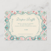 Carte D'accompagnement Vintage Botanical Garden Diapper Raffle (Devant)