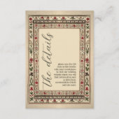 Carte D'accompagnement Vintage cadre Ethnic Motif Mariage (Devant)