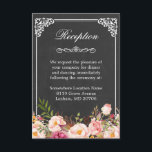 Carte D'accompagnement Vintage Chalkboard Rustique Floral Mariage Récepti<br><div class="desc">Vintage Chalkboard Rustique Floral Invitations Suite. (1) Pour plus de personnalisation, cliquez sur le lien "customiser plus loin" et utilisez notre outil de conception pour modifier ce modèle. (2) Si vous préférez les papiers plus épais / Finition mat, vous pouvez envisager de choisir le type de papier mat. (3) Si...</div>