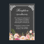Carte D'accompagnement Vintage Chalkboard Rustique Floral Mariage Récepti<br><div class="desc">Vintage Chalkboard Rustique Floral Invitations Suite. (1) Pour plus de personnalisation, cliquez sur le lien "customiser plus loin" et utilisez notre outil de conception pour modifier ce modèle. (2) Si vous préférez les papiers plus épais / Finition mat, vous pouvez envisager de choisir le type de papier mat. (3) Si...</div>