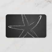 Carte D'accompagnement Vintage Chalkboard Starfish Mariage nautique (Dos)