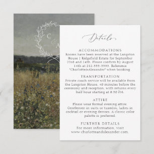 Carte D'accompagnement Vintage, détails mariages inspirés des Beaux-Arts