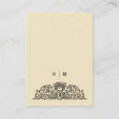 Carte D'accompagnement Vintage Dragon Emblem Wedding Details (Dos)