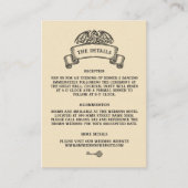 Carte D'accompagnement Vintage Dragon Emblem Wedding Details (Devant)