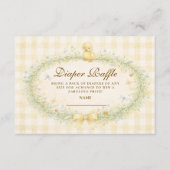 Carte D'accompagnement Vintage Duckling Floral Diapper Raffle (Devant)