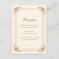 Vintage Élégant Réception Cuivre Mariage ivoire