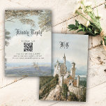 Carte D'accompagnement Vintage Fairytale Castle Rustic Forest Mariage<br><div class="desc">Un beau château de conte de fées au milieu d'une forêt rustique. Un design mariage unique qui utilise des aquarelles vintages illustrant des décors de contes de fées. Un design mariage "une fois de temps" et "heureux toujours après" de style conte, idéal pour un thème prince et princesse mariage. L'élégante...</div>