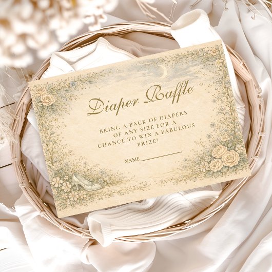 Carte D'accompagnement Vintage Fairytale Garden Diapper Raffle
