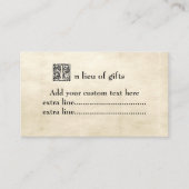 Carte D'accompagnement Vintage Fancy Storybook Font Parrapprochement (Devant)