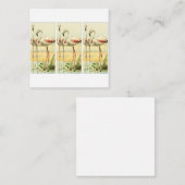 Carte D'accompagnement Vintage Flamingo (Devant / Derrière)