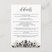 Carte D'accompagnement Vintage Glam Floral Mariage (Devant)