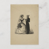 Carte D'accompagnement Vintage Gothic Black Toile Tan Wedding (Dos)