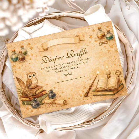Carte D'accompagnement Vintage Magic Potion Diapper Raffle