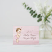 Carte D'accompagnement Vintage Princesse Baby shower Déchets Raffle (Debout devant)