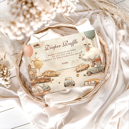 Carte D'accompagnement Vintage Racing Baby Shower