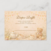 Carte D'accompagnement Vintage Tea Afternoon Diapper Raffle (Devant)